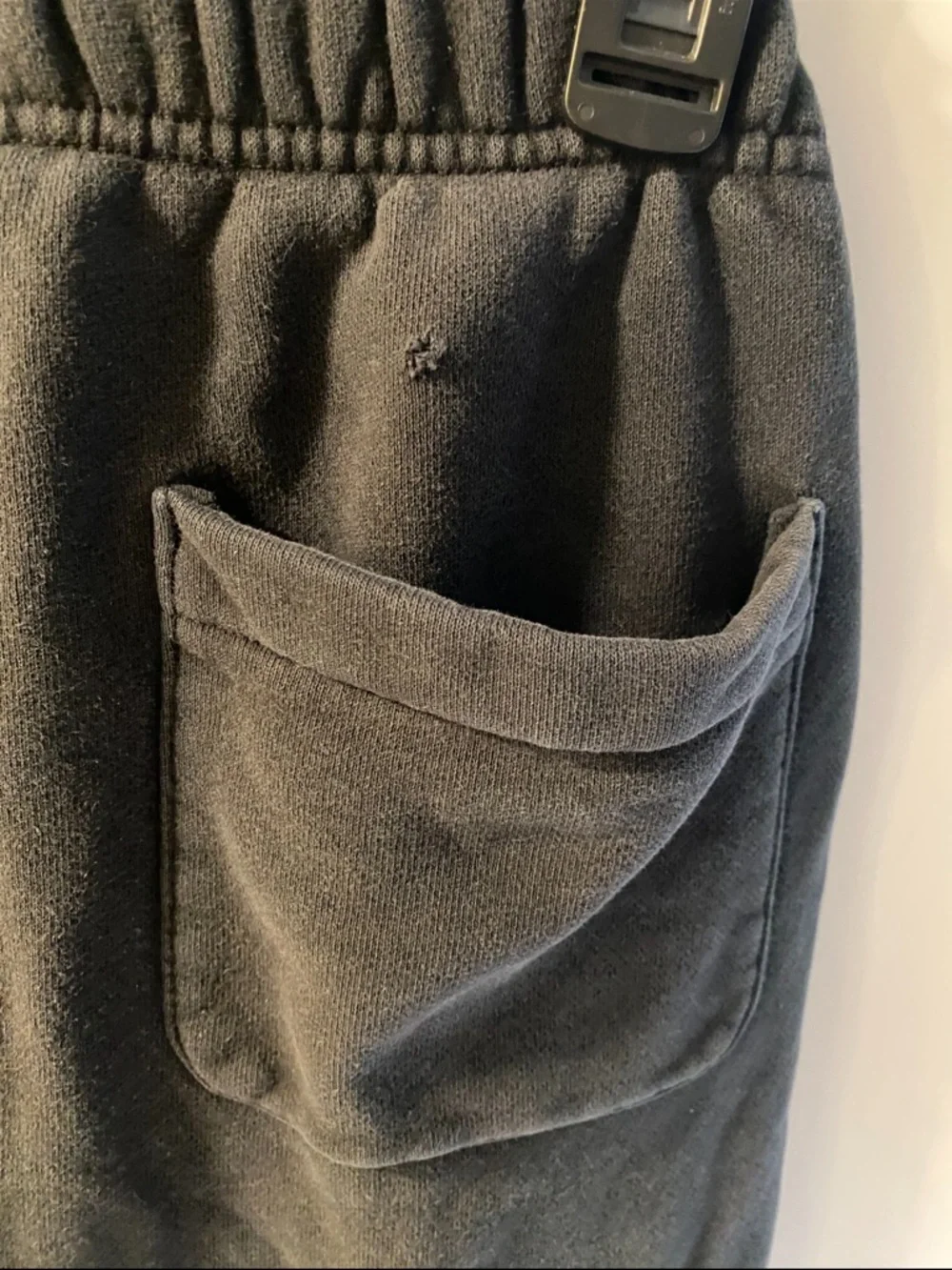 Champion Black Joggers with Red Trim and Pocket